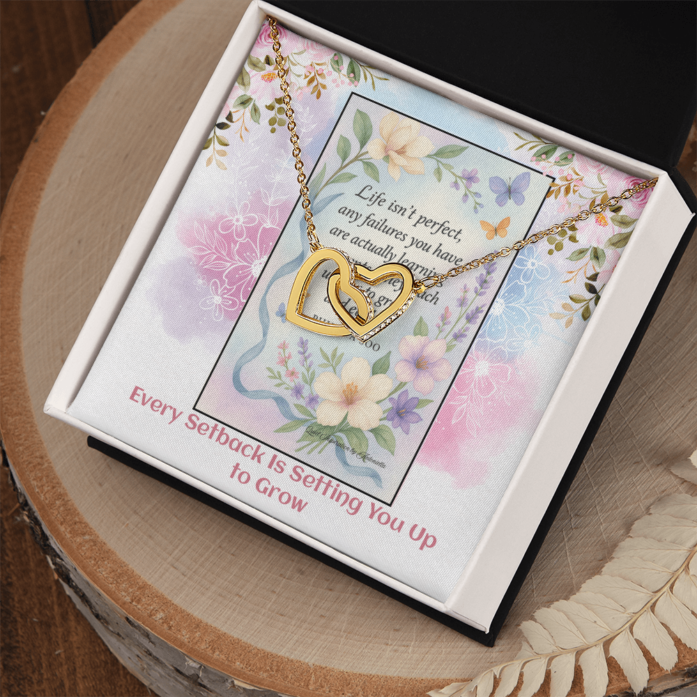 Inspirational Growth Quote Necklace Gift for Women – “Life Isn't Perfect” Encouragement Jewelry | Motivational Gift for Her