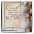 Inspirational Quote Necklace for Women – Encouragement Gift for Her – Strength & Resilience Jewelry – Motivational Pendant Gift