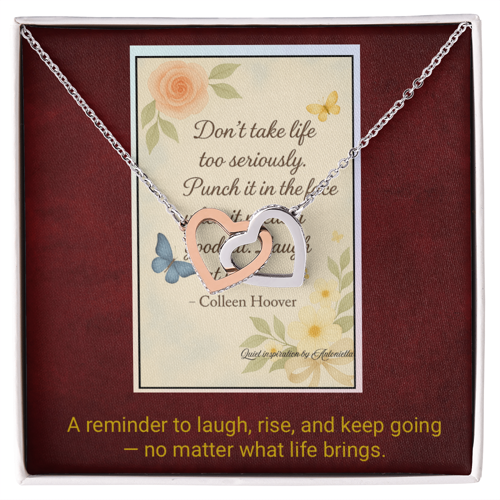 Inspirational Quote Necklace Gift – “Don't Take Life Too Seriously” Encouragement Jewelry for Women | Motivational Gift for Her