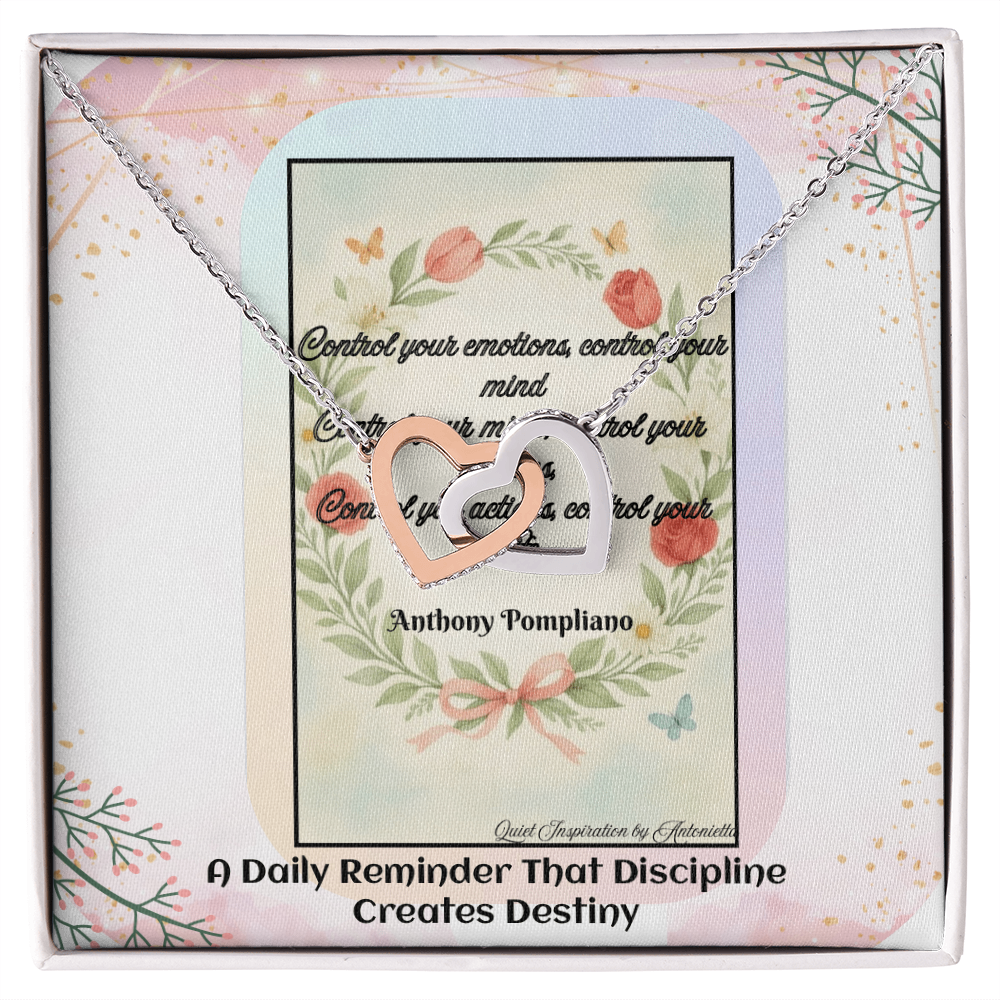Control Your Emotions Necklace – Inspirational Mindset Gift for Strength, Discipline & Personal Growth | Motivational Jewelry for Her or Him