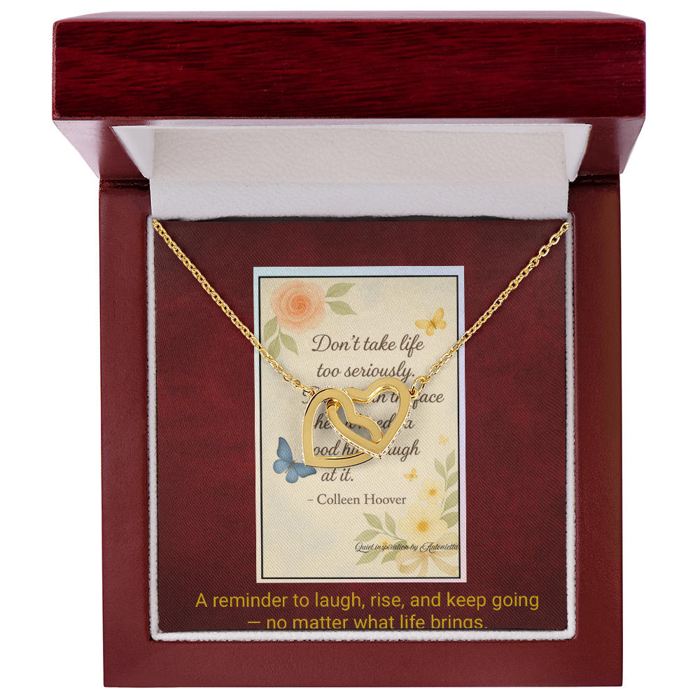 Inspirational Quote Necklace Gift – “Don't Take Life Too Seriously” Encouragement Jewelry for Women | Motivational Gift for Her