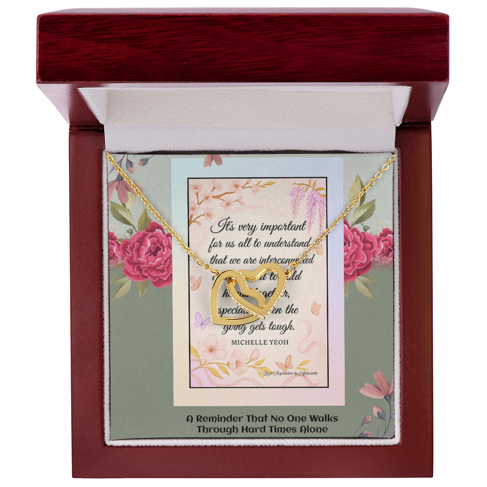 Inspirational Friendship Necklace Gift for Women – “We Are Interconnected” Motivational Jewelry | Encouragement & Support Gift for Best Friend, Sister, or Loved One
