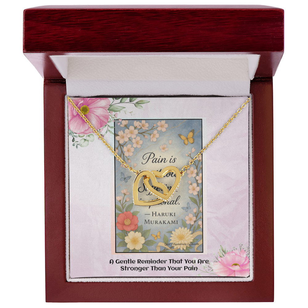 Inspirational Healing Necklace Gift for Women – “Pain Is Inevitable, Suffering Is Optional” Motivational Jewelry | Encouragement Gift for Her