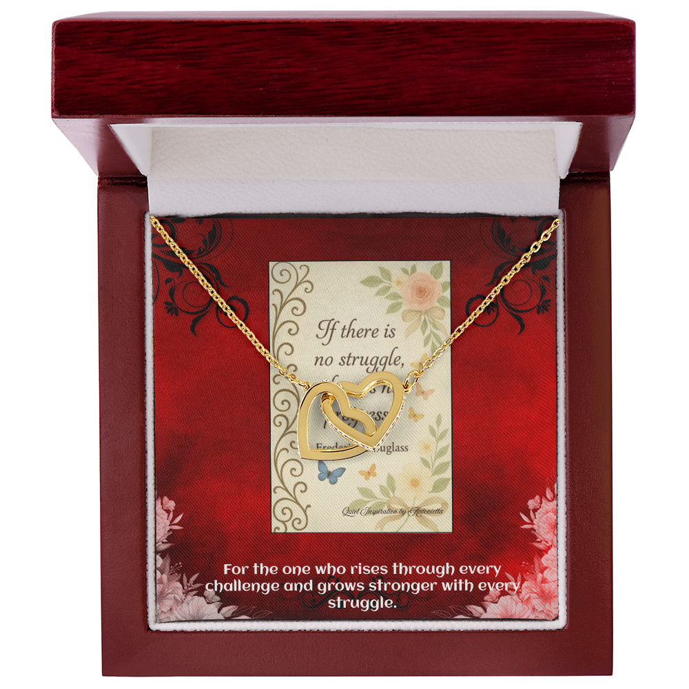 Inspirational “No Struggle, No Progress” Necklace – Motivational Gift for Strength, Resilience & Personal Growth