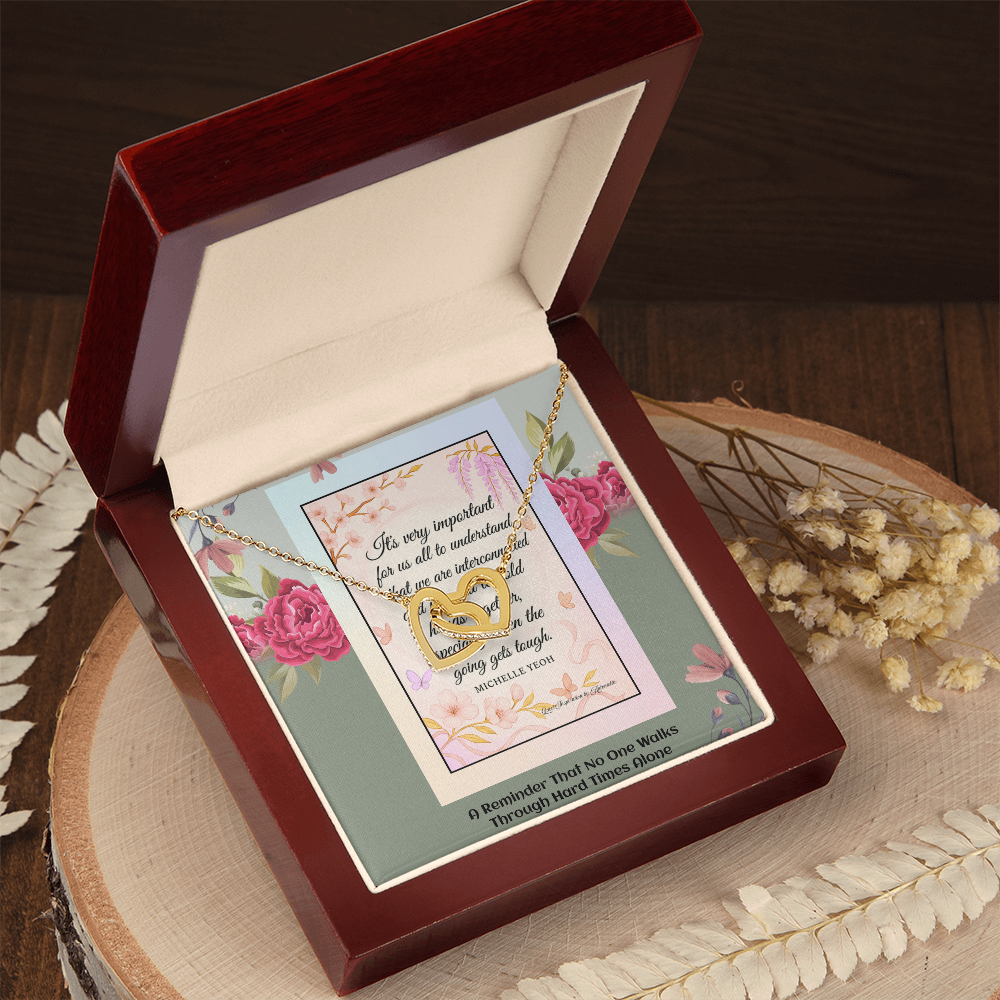 Inspirational Friendship Necklace Gift for Women – “We Are Interconnected” Motivational Jewelry | Encouragement & Support Gift for Best Friend, Sister, or Loved One