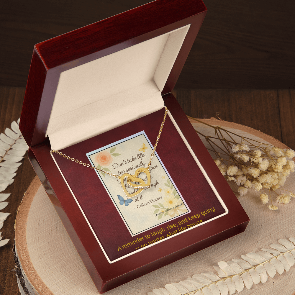 Inspirational Quote Necklace Gift – “Don't Take Life Too Seriously” Encouragement Jewelry for Women | Motivational Gift for Her