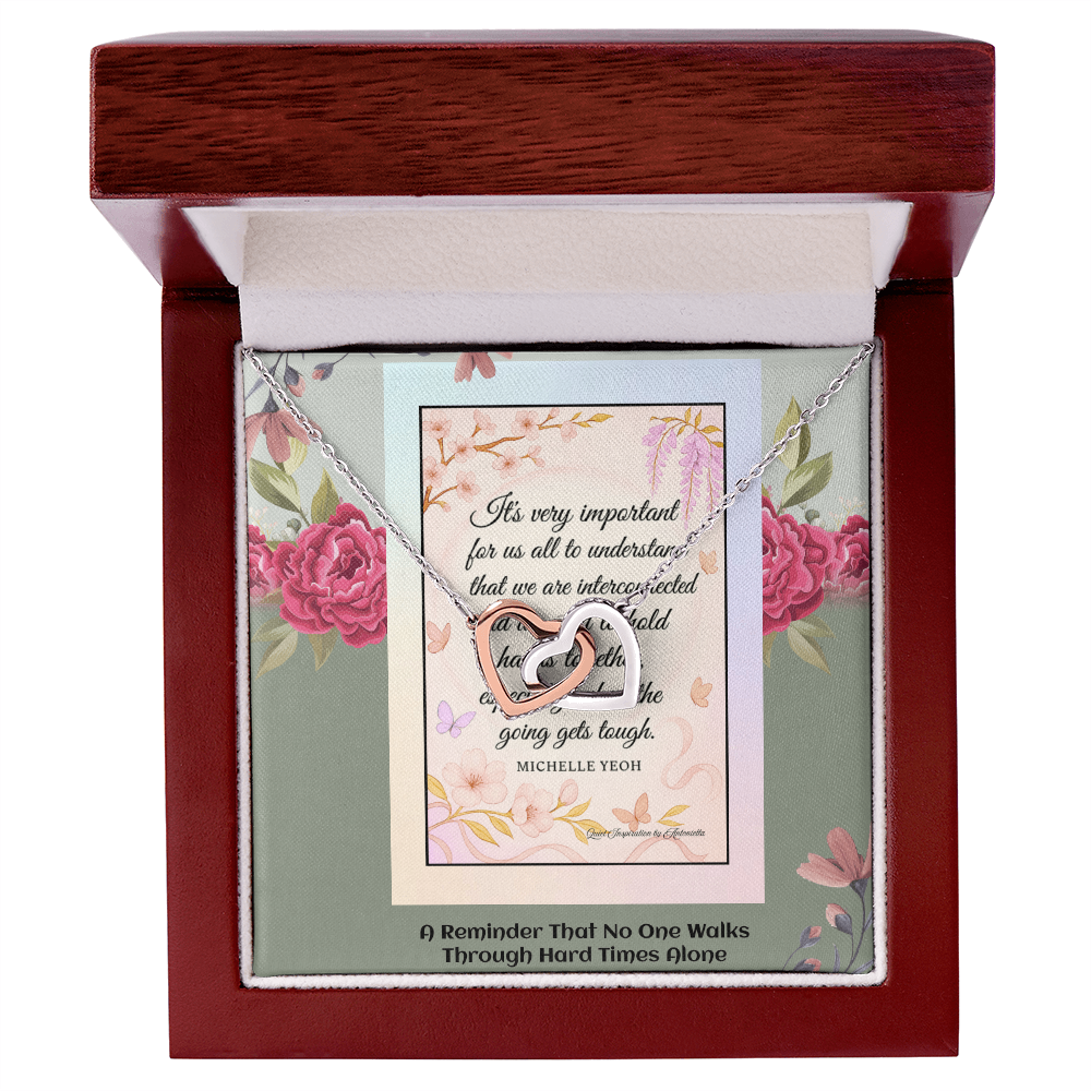 Inspirational Friendship Necklace Gift for Women – “We Are Interconnected” Motivational Jewelry | Encouragement & Support Gift for Best Friend, Sister, or Loved One