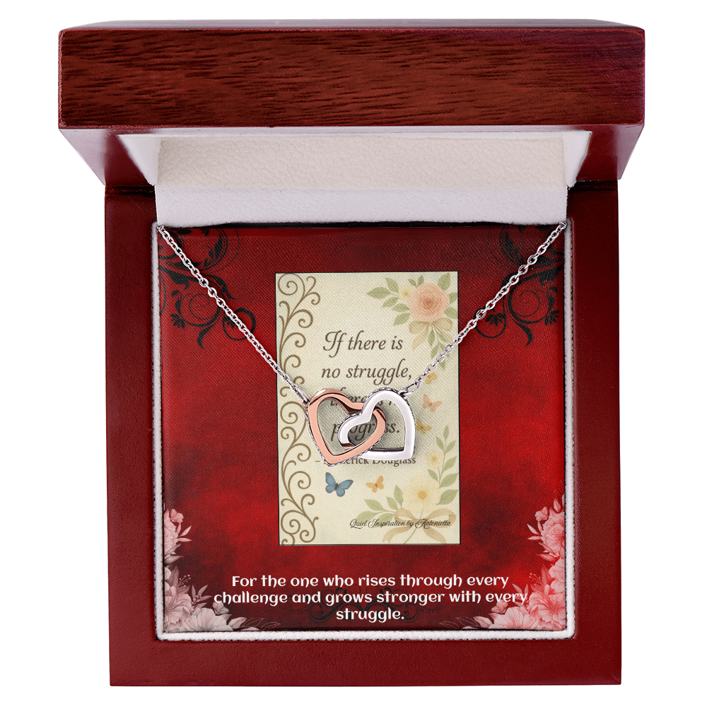 Inspirational “No Struggle, No Progress” Necklace – Motivational Gift for Strength, Resilience & Personal Growth