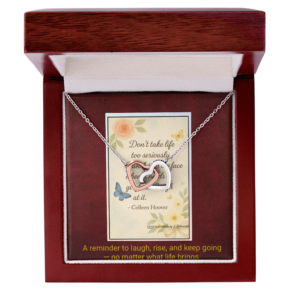 Inspirational Quote Necklace Gift – “Don't Take Life Too Seriously” Encouragement Jewelry for Women | Motivational Gift for Her