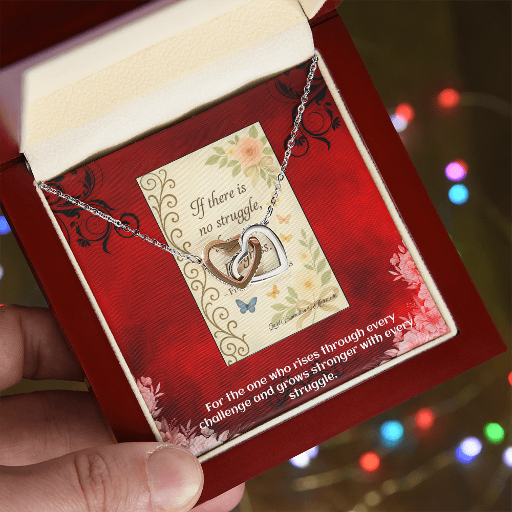 Inspirational “No Struggle, No Progress” Necklace – Motivational Gift for Strength, Resilience & Personal Growth