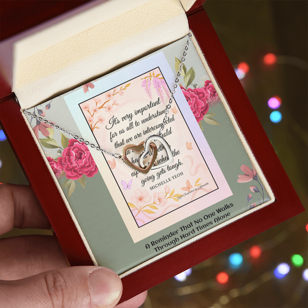 Inspirational Friendship Necklace Gift for Women – “We Are Interconnected” Motivational Jewelry | Encouragement & Support Gift for Best Friend, Sister, or Loved One