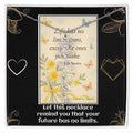 Motivational Necklace – Life Has No Limitations Quote Pendant – Inspirational Gift for Women – Encouragement Jewelry