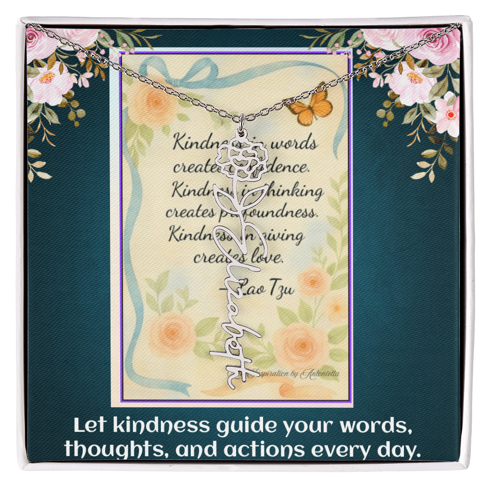Inspirational Kindness Necklace –  – Motivational Gift – Encouragement Jewelry for Women – Meaningful Kindness Gift