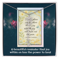 Inspirational Joy Necklace – Joseph Campbell Quote  – Encouragement Gift for Women – Motivational Jewelry – Inspirational Quote Necklace