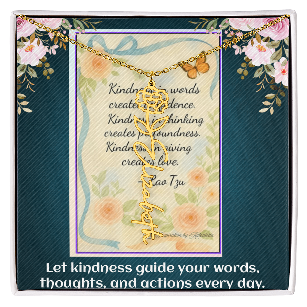 Inspirational Kindness Necklace –  – Motivational Gift – Encouragement Jewelry for Women – Meaningful Kindness Gift
