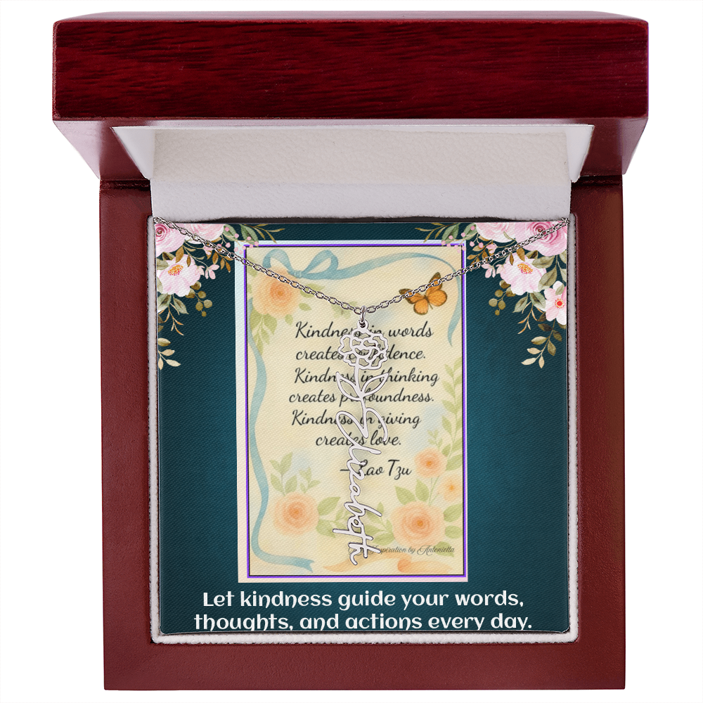 Inspirational Kindness Necklace –  – Motivational Gift – Encouragement Jewelry for Women – Meaningful Kindness Gift