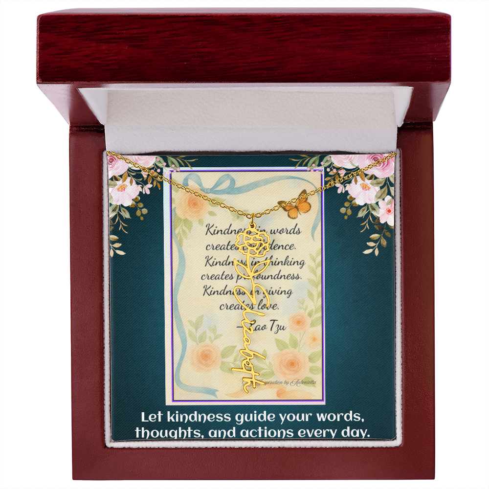 Inspirational Kindness Necklace –  – Motivational Gift – Encouragement Jewelry for Women – Meaningful Kindness Gift