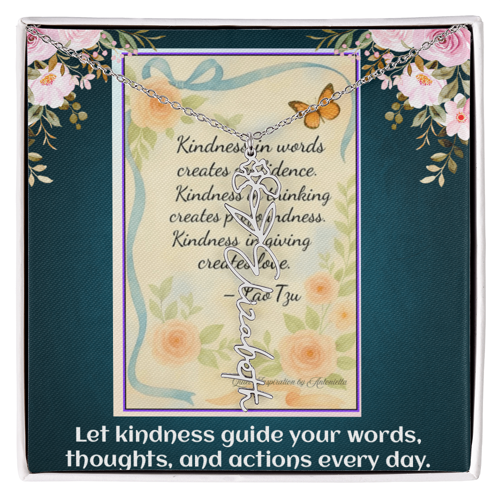 Inspirational Kindness Necklace –  – Motivational Gift – Encouragement Jewelry for Women – Meaningful Kindness Gift