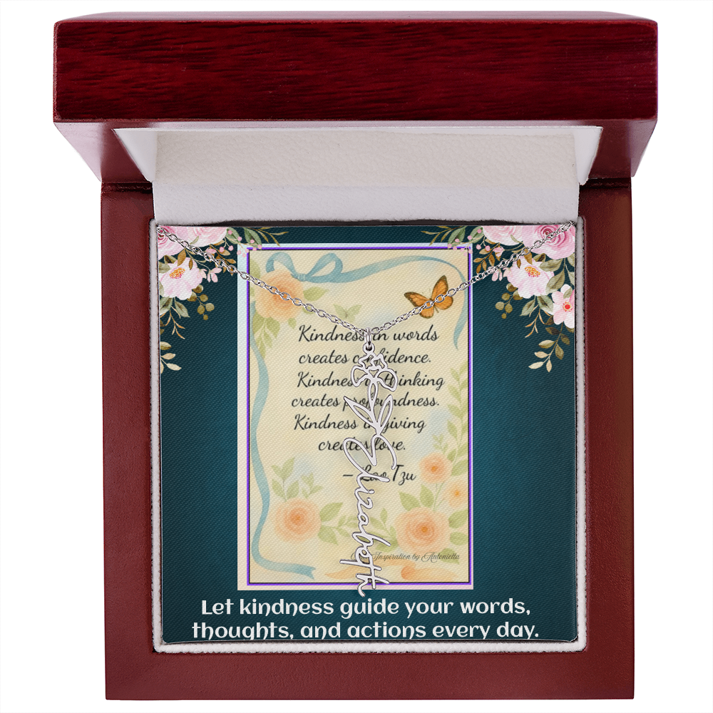 Inspirational Kindness Necklace –  – Motivational Gift – Encouragement Jewelry for Women – Meaningful Kindness Gift