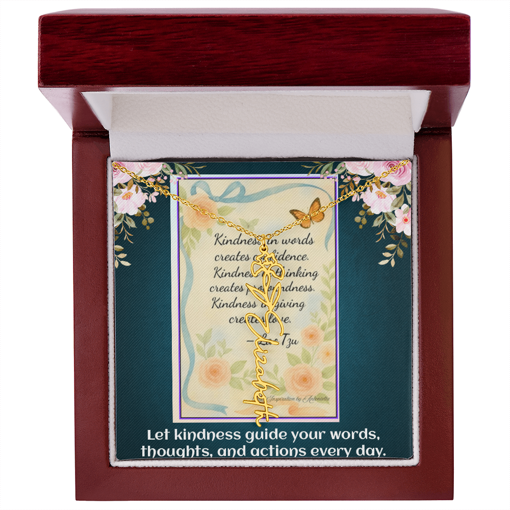 Inspirational Kindness Necklace –  – Motivational Gift – Encouragement Jewelry for Women – Meaningful Kindness Gift