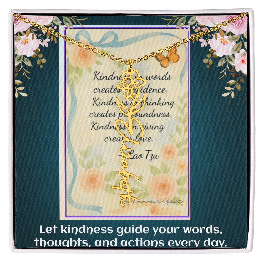 Inspirational Kindness Necklace –  – Motivational Gift – Encouragement Jewelry for Women – Meaningful Kindness Gift