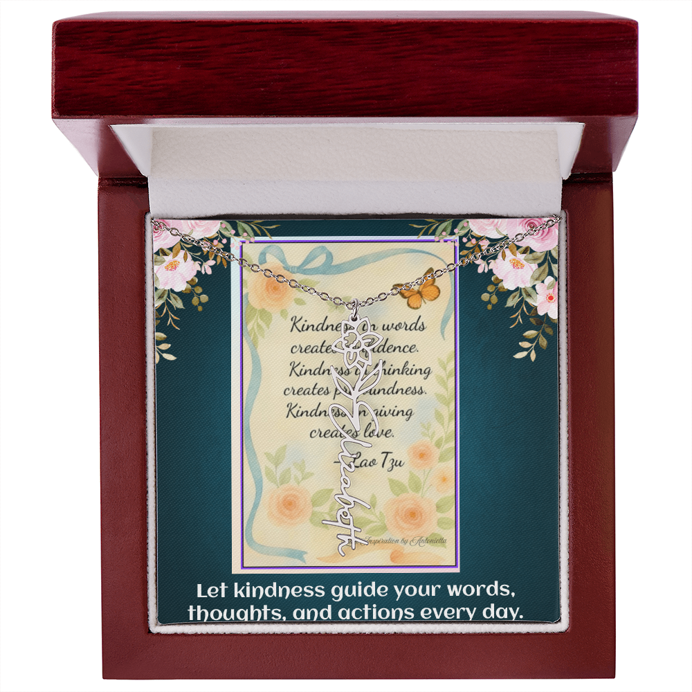 Inspirational Kindness Necklace –  – Motivational Gift – Encouragement Jewelry for Women – Meaningful Kindness Gift