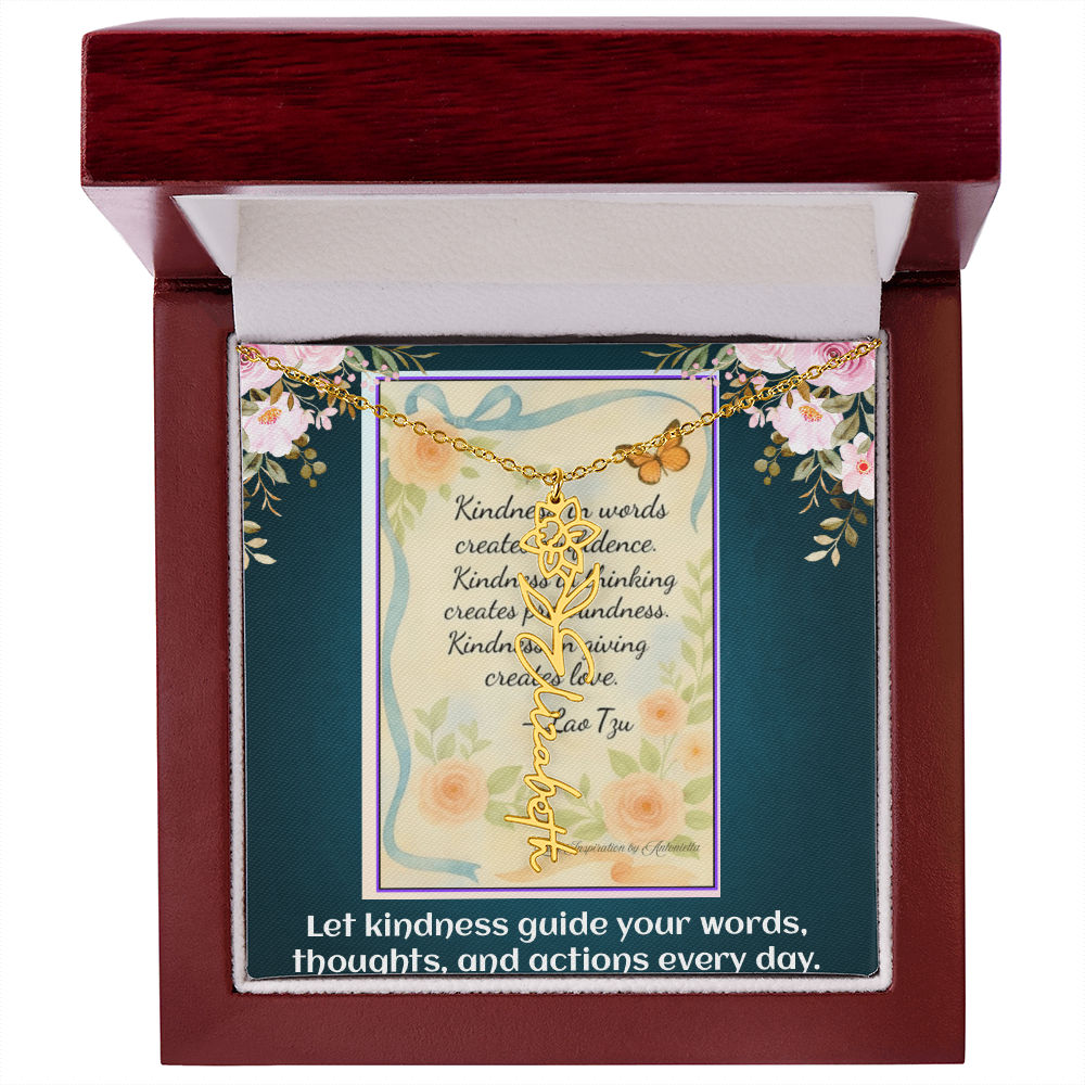 Inspirational Kindness Necklace –  – Motivational Gift – Encouragement Jewelry for Women – Meaningful Kindness Gift