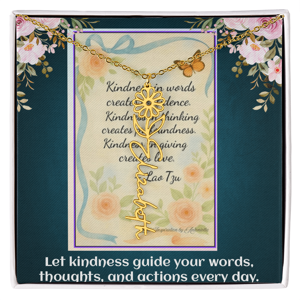 Inspirational Kindness Necklace –  – Motivational Gift – Encouragement Jewelry for Women – Meaningful Kindness Gift