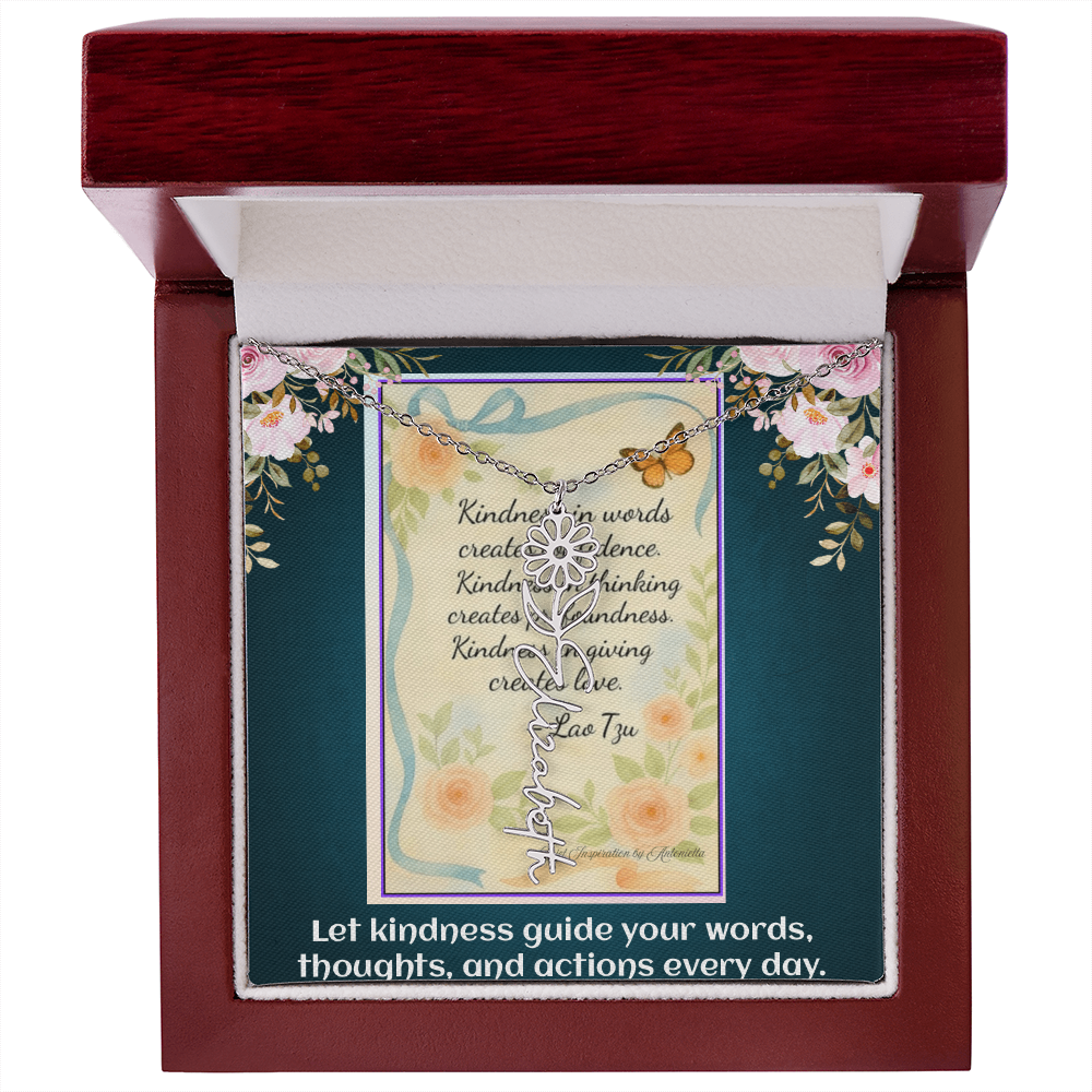 Inspirational Kindness Necklace –  – Motivational Gift – Encouragement Jewelry for Women – Meaningful Kindness Gift