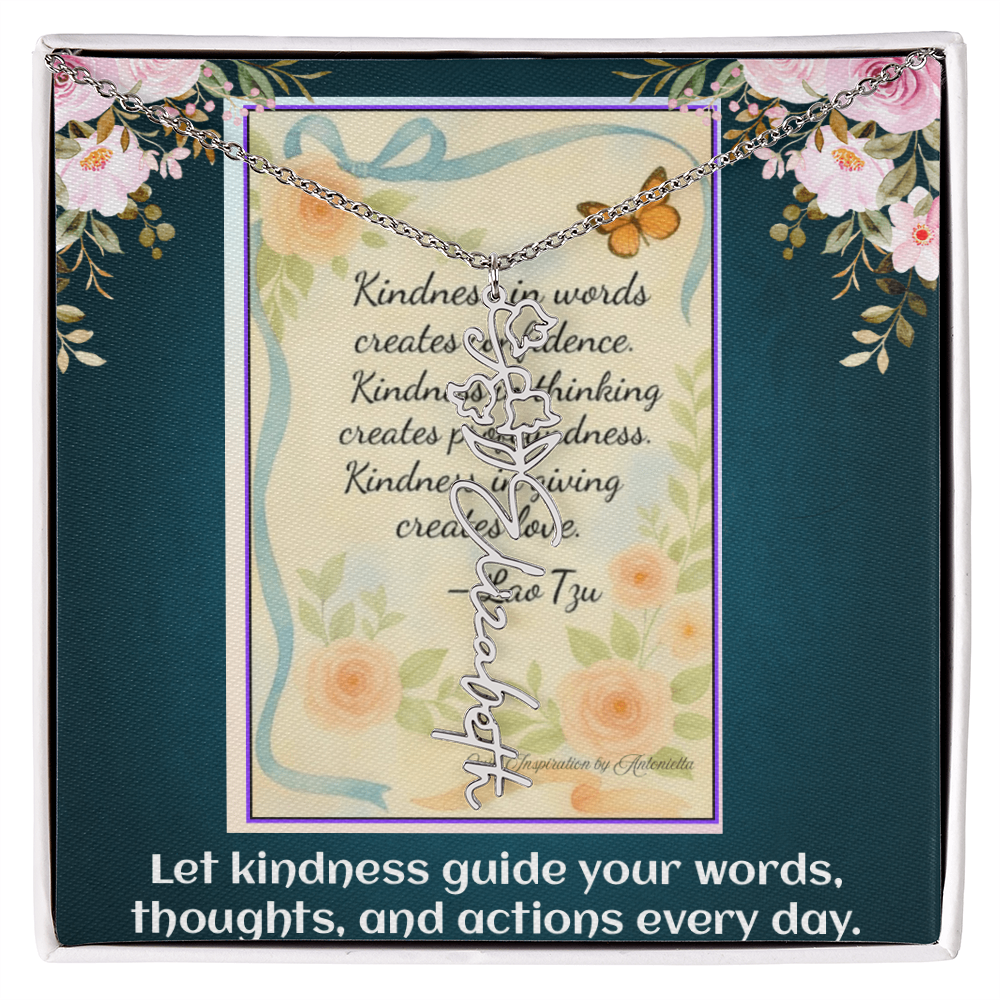 Inspirational Kindness Necklace –  – Motivational Gift – Encouragement Jewelry for Women – Meaningful Kindness Gift