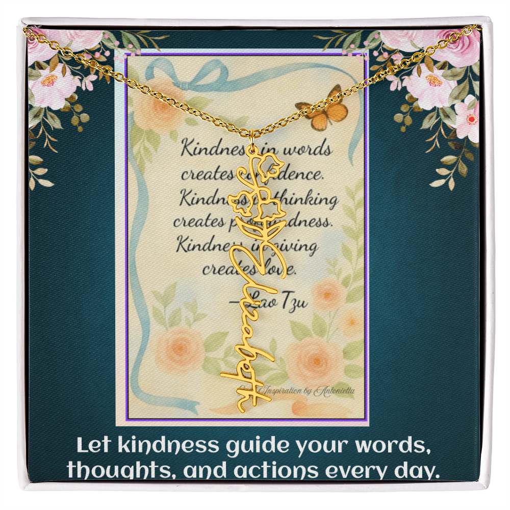 Inspirational Kindness Necklace –  – Motivational Gift – Encouragement Jewelry for Women – Meaningful Kindness Gift