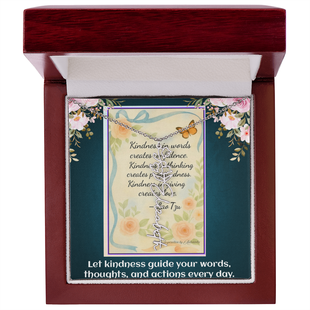 Inspirational Kindness Necklace –  – Motivational Gift – Encouragement Jewelry for Women – Meaningful Kindness Gift