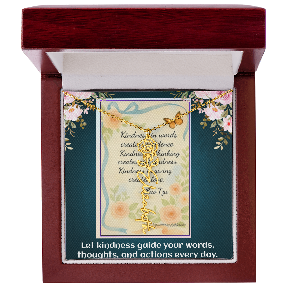 Inspirational Kindness Necklace –  – Motivational Gift – Encouragement Jewelry for Women – Meaningful Kindness Gift