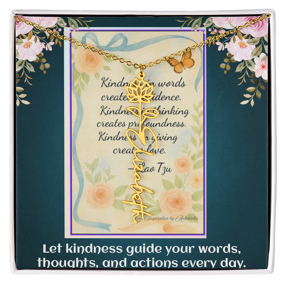 Inspirational Kindness Necklace –  – Motivational Gift – Encouragement Jewelry for Women – Meaningful Kindness Gift