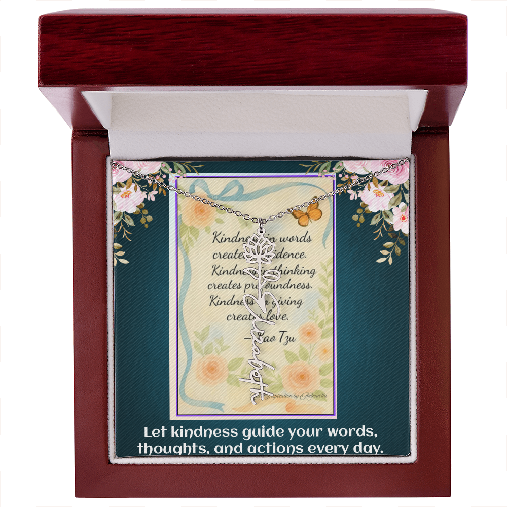 Inspirational Kindness Necklace –  – Motivational Gift – Encouragement Jewelry for Women – Meaningful Kindness Gift
