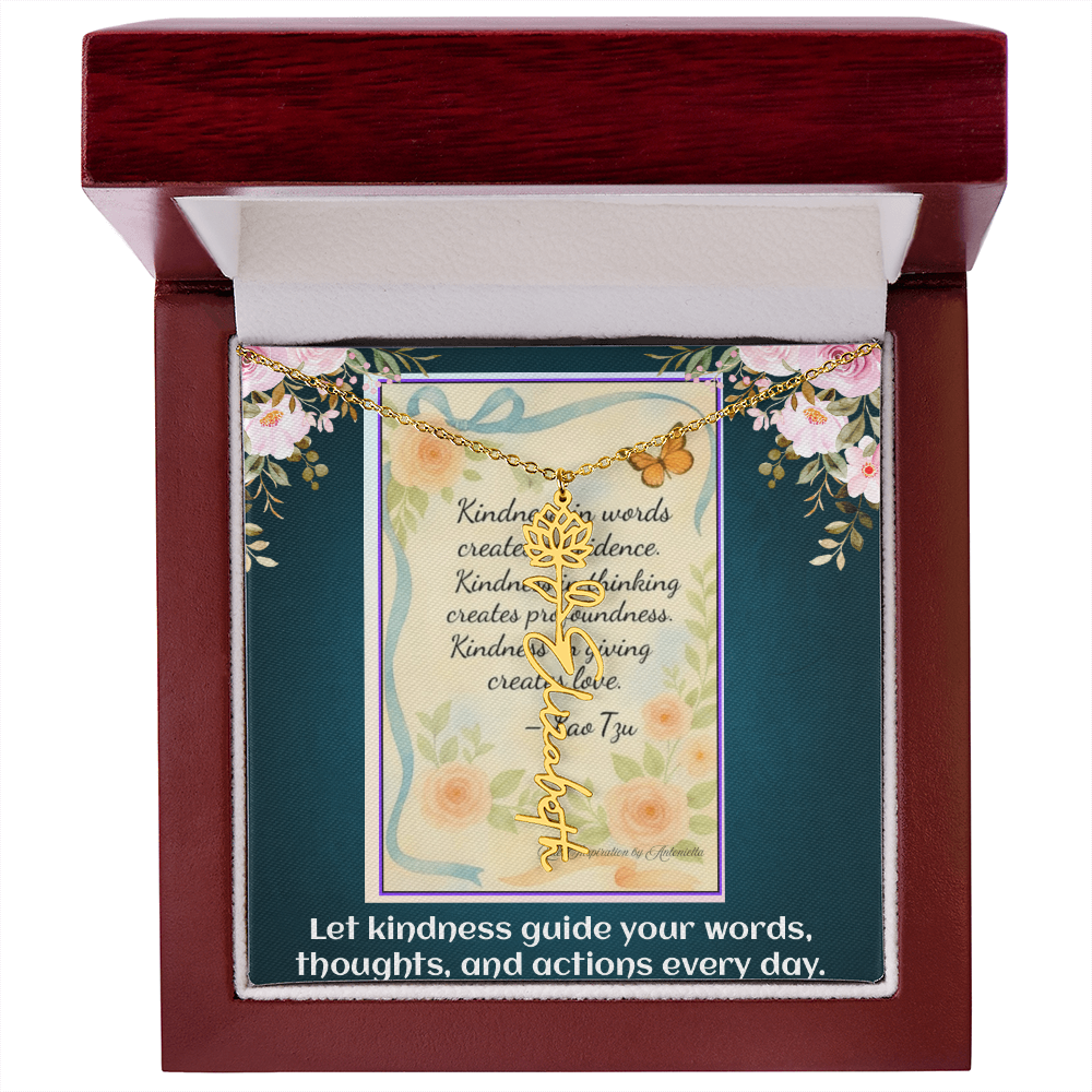 Inspirational Kindness Necklace –  – Motivational Gift – Encouragement Jewelry for Women – Meaningful Kindness Gift