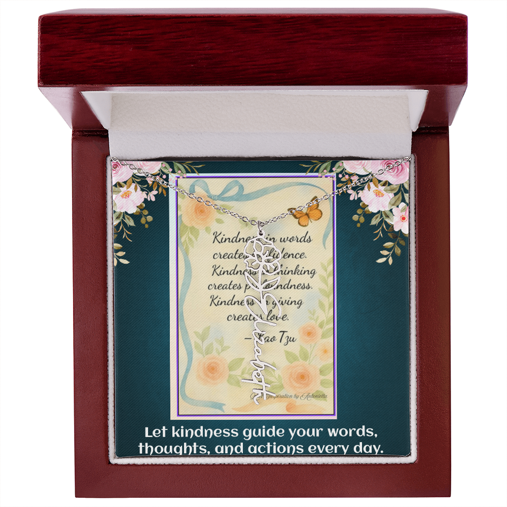 Inspirational Kindness Necklace –  – Motivational Gift – Encouragement Jewelry for Women – Meaningful Kindness Gift