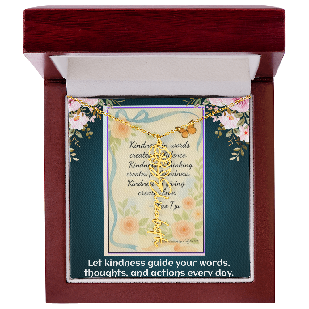 Inspirational Kindness Necklace –  – Motivational Gift – Encouragement Jewelry for Women – Meaningful Kindness Gift