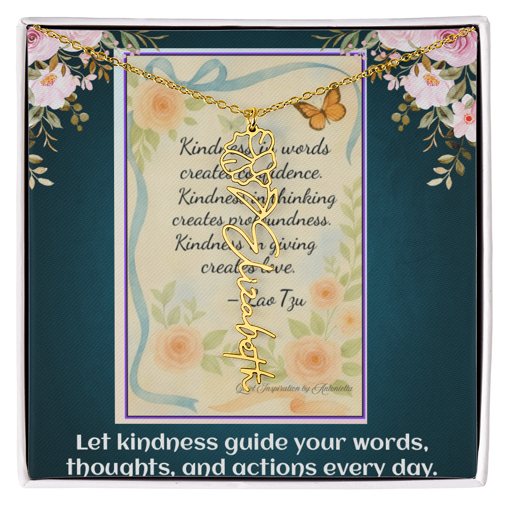 Inspirational Kindness Necklace –  – Motivational Gift – Encouragement Jewelry for Women – Meaningful Kindness Gift