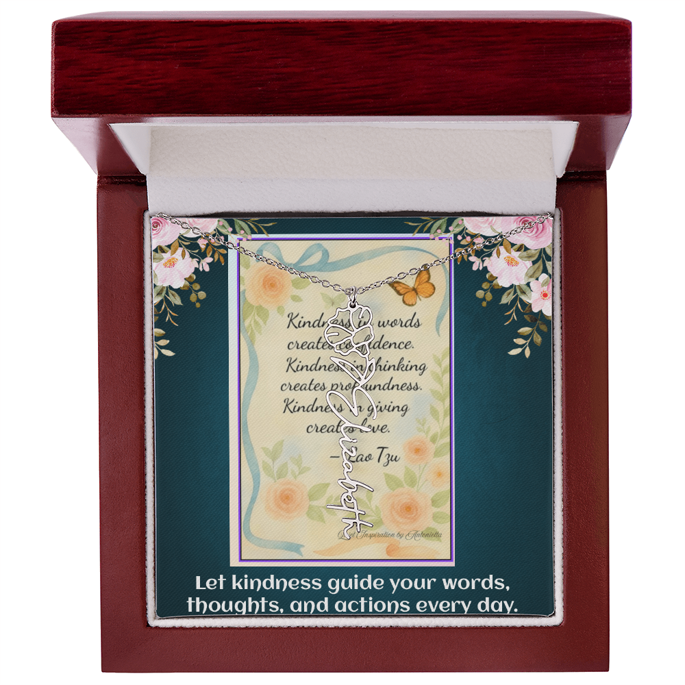Inspirational Kindness Necklace –  – Motivational Gift – Encouragement Jewelry for Women – Meaningful Kindness Gift