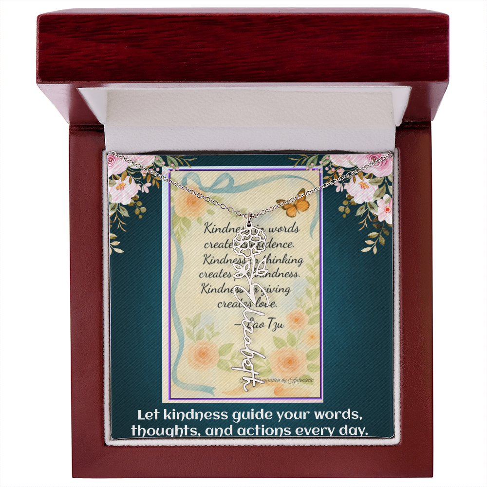 Inspirational Kindness Necklace –  – Motivational Gift – Encouragement Jewelry for Women – Meaningful Kindness Gift