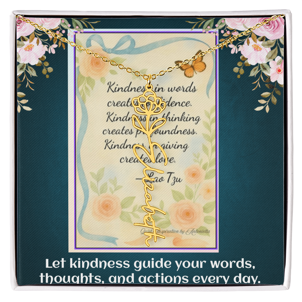 Inspirational Kindness Necklace –  – Motivational Gift – Encouragement Jewelry for Women – Meaningful Kindness Gift