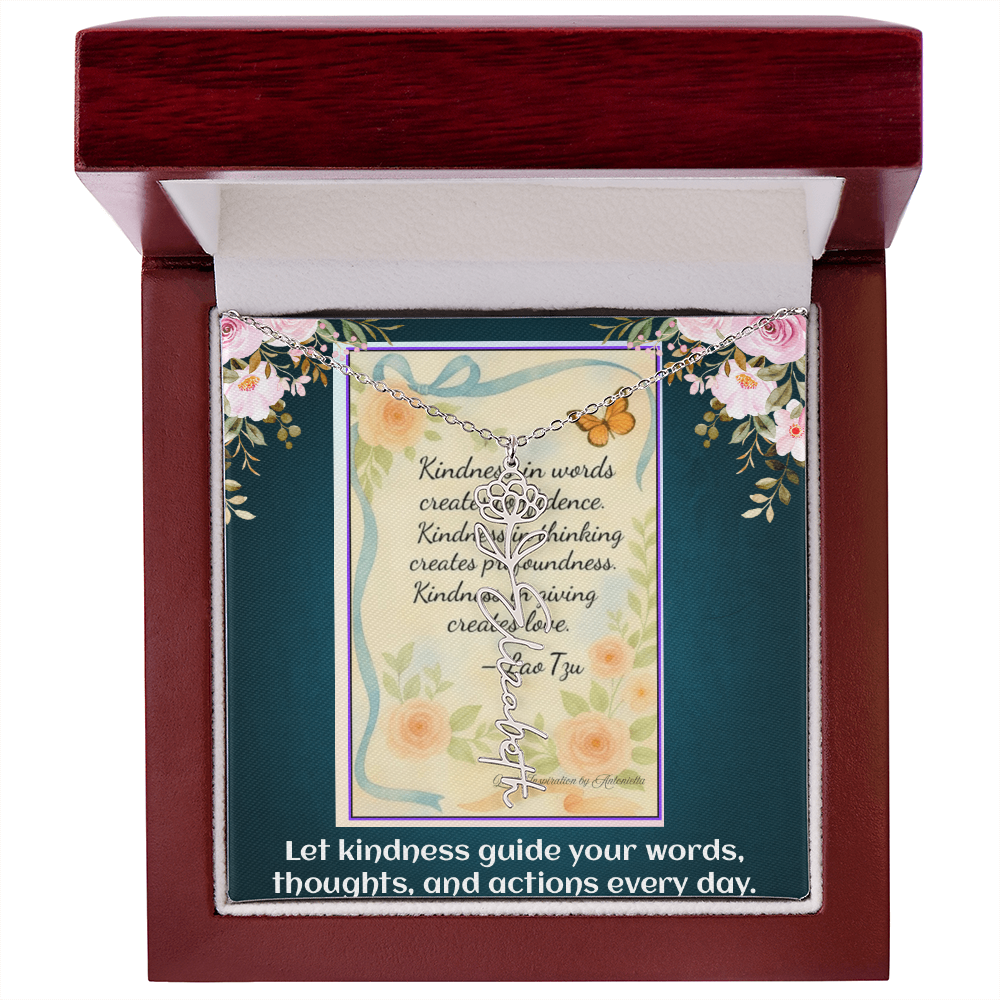 Inspirational Kindness Necklace –  – Motivational Gift – Encouragement Jewelry for Women – Meaningful Kindness Gift