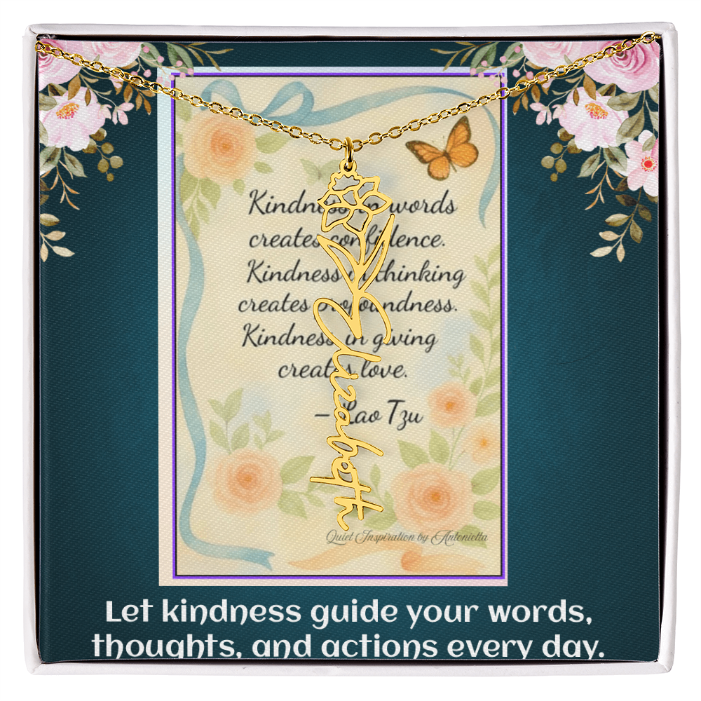 Inspirational Kindness Necklace –  – Motivational Gift – Encouragement Jewelry for Women – Meaningful Kindness Gift