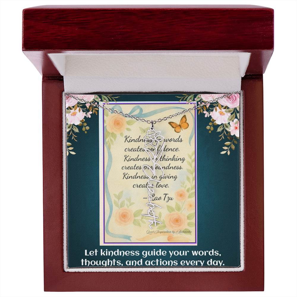 Inspirational Kindness Necklace –  – Motivational Gift – Encouragement Jewelry for Women – Meaningful Kindness Gift