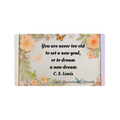 “You Are Never Too Old to Set a New Goal” Inspirational Desk Mat – Motivational Quote Workspace Desk Pad