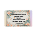 “Life Isn't About Waiting for the Storm to Pass” Inspirational Desk Mat – Vivian Greene Motivational Quote Workspace Desk Pad