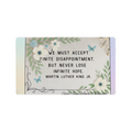 Accept Finite Disappointment, Never Lose Infinite Hope” Inspirational Desk Mat – Martin Luther King Jr Quote Workspace Desk Pad