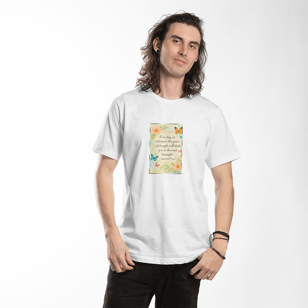 Sigmund Freud Inspirational Quote T-Shirt | Healing Through Struggle Motivation Tee | Positive Mindset Mental Strength Shirt | Inspirational Floral Graphic Tee | Quiet Inspiration by Antonietta