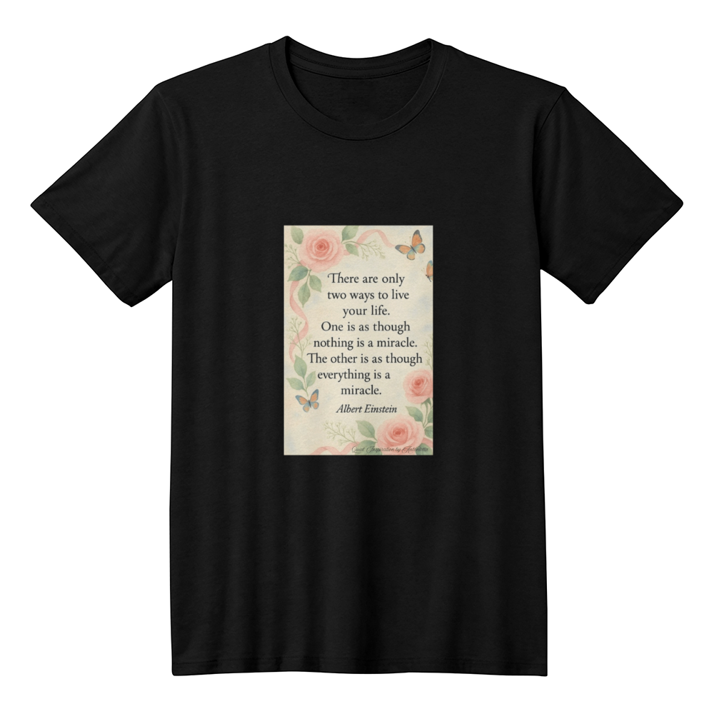 Two Ways to Live Your Life Inspirational Quote T-Shirt | Miracle Mindset Motivational Shirt | Positive Thinking Graphic Tee | Inspirational Gift | Quiet Inspiration by Antonietta